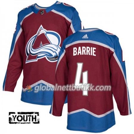 Colorado Avalanche Hockeydrakt Tyson Barrie 4 2017-2018 Rød Adidas Authentic - Barn